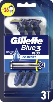 Produktbild von GILLETTE Blue 3 Disposable Razors Comfort 3's 0.05601kg