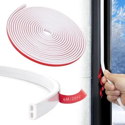 Productafbeelding van Famanu dichtingsband 6 meter - siliconen, zelfklevend, geluidsdempend, wit