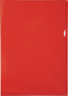Image de Exacompta Etui carton de 100 pochettes coin PVC A4 Rouge 661275E