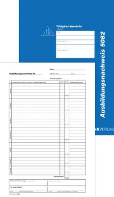 Produktbild von RNK RNK Berichtsblock Ausbildungsnachweis DIN A4 28 Bl.
