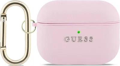 Zdjęcie produktu dla Etui Guess Grained Classic Logo do AirPods Pro 3 różowy