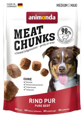 Image de Animonda Snack Meat Chunks Adult Rind pur 80gx6