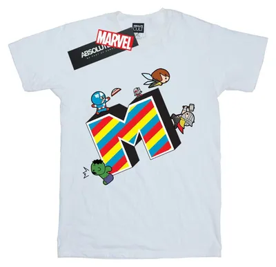Immagine prodotto di Marvel - T-shirt da uomo "M Is For Marvel" BI49833 (XL) (bianco)