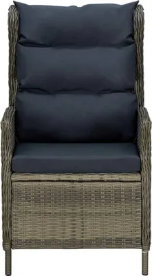 Produktbild von vidaXL Verstellbarer Gartensessel mit Auflagen Poly Rattan Braun