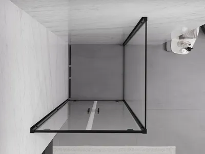 Immagine prodotto di Mexen Exo cabina doccia a battente 70 x 70 cm, trasparente, nera - 8182-070-070-70-00