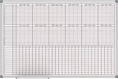 Produktbild von MAUL Jahresplaner MAULstandard 60 x 90 cm grau