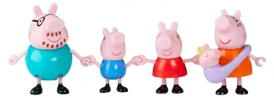 Image de Hasbro PEP Ensemble de cinq membres de la famille Peppa