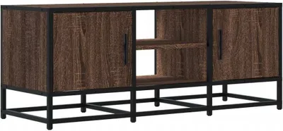 Zdjęcie produktu dla vidaXL Szafka pod TV dębowa 100x35x41 cm materiał drewnopochodny i metal