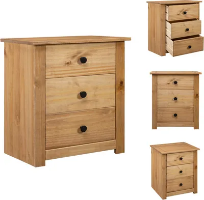 Immagine prodotto di vidaXL Comodino 46x40x57 cm in legno di pino Panama - Comodini