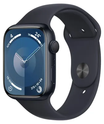 Obrázek produktu pro Apple Hodinky Series 9 45mm hliníkový sportovní pásek MidNight MidNight M/L MR9A3QL/A  Apple