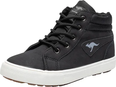 Produktbild von KangaROOS Kavu I High-Top Kinder Sneaker Uni schwarz gefüttert Winterschuhe, Schuhgröße:30 EU