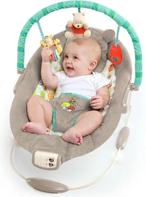Produktbild von Graues Baby Spielzeug mit Vibraties, Automatischer Uitschakelfunktion, Melodien, Lautstärkeregelaar, Abnehmbare Kopfstütze und Spielbogen, 48 x 58 x 58 cm