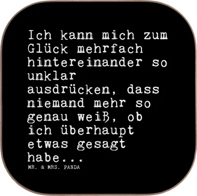 Produktbild von Mr. & Mrs. Panda Untersetzer für Gläser Ich kann mich zum... - Schwarz - Geschenk, Sprüche, Chef, Tassenuntersetzer, Arbeit, Spruch, bieruntersetzer, lustig, Coaster
