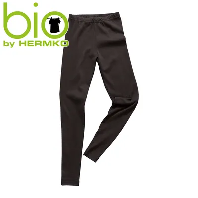 Produktbild von HERMKO 2720 3er Pack Kinder Legging aus Baumwolle, Farbe:schwarz, Größe:116