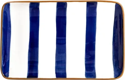 Obrázek produktu pro HOMLA TORRIT Talíř s námořnickými pruhy 19x12 cm