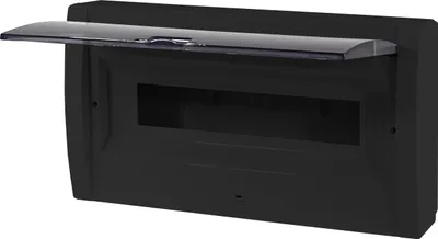 Produktbild von Sicherungskasten Aufputz Verteilerkasten Kleinverteiler IP40 18 Module schwarz