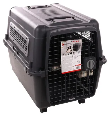 Image de Cage de transport pour chat Flamingo, couleur gris foncé, taille L