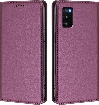 Image de Étui en cuir pour Samsung Galaxy A41, étui à rabat magnétique en cuirPolyuréthaneavec support, violet