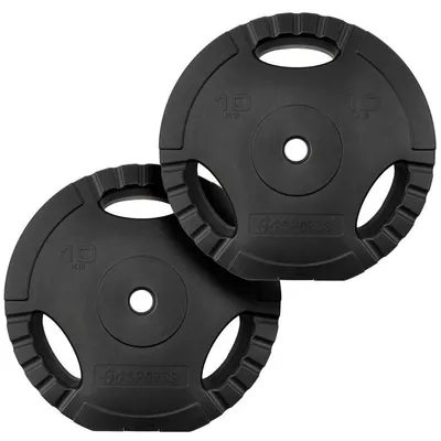 Obrázek produktu pro ScSPORTS kotouče 2x10 kg s úchyty, cementová výplň, 30/31 mm