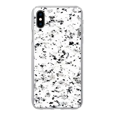 Produktbild von MuchoWow® Handyhülle Schutzhülle Hülle für iPhone Xs Marmor - Punkte - Weiß Silikon Softcase Handy Hülle - Handytasche