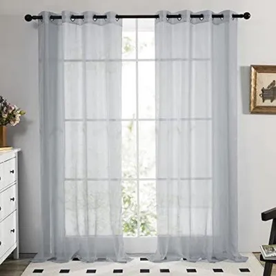 Obrázok produktu pre Tmavošedé závesy 140 x 138 cm, látkové, 2-dielne