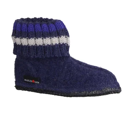 Produktbild von Haflinger Panl Kinderschuhe Jungen Hausschuh Blau Freizeit