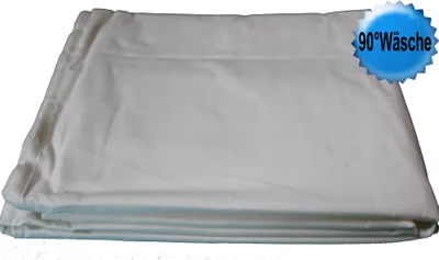 Produktbild von klassisches Betttuch, Haustuch, Bettlaken, 150 x 250 cm, 100% Baumwolle, ohne Gummizug, Fb. weiss, kochfest, 95 Grad, Bettücher, Haustücher