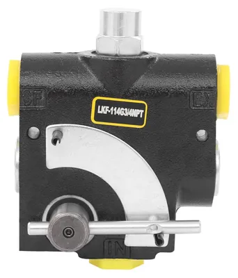Image de Vanne de régulation de débit hydraulique - LKF-114 - Réglable de 0 à 30 GPM - 3000 PSI - 1,9 cm NPT - Pour tracteurs, chargeuses, fendeuses à bois