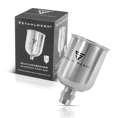 Produktbild von STAHLWERK Alu Fließbecher 125 ml Farbbecher für Lackierpistole