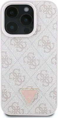 Produktbild von Guess, Hülle für Apple iPhone 16 Pro Max Edition 4G Strass Dreieck Metall, Rosegold