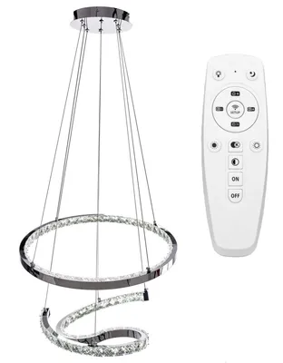 Produktbild von tooLight Pendellampe App773-2Cp Kristall Ring Led 2-Lichtquelle 90W 50X50X50-110Cm Einstellbar