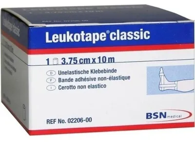 Productafbeelding van BSN medisch product, artikelnummer 0220600, afmetingen 3,75 x 1000 cm, rechthoekig, wit, 1 stuk