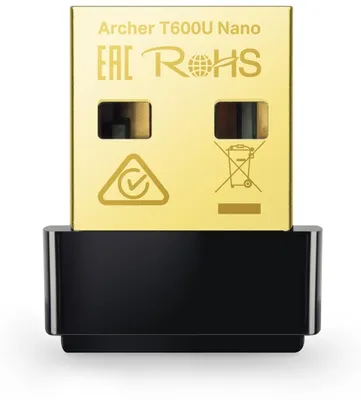 Produktbild von TP-Link AC600, Kabellos, USB, WLAN, 433 Mbit/s, Schwarz