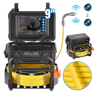 Produktbild von VEVOR Abwasserkamera Rohrinspektionskamera mit 512hz Sonde 22,9 cm 720p Bildschirm 50,3m, 70 m