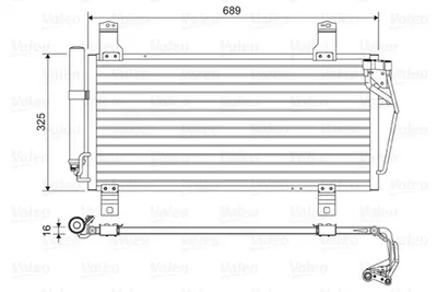 Produktbild von VALEO 814456 Kondensator Klimaanlage Klimakondensator für MAZDA 6 Kombi (GH) +Trockner