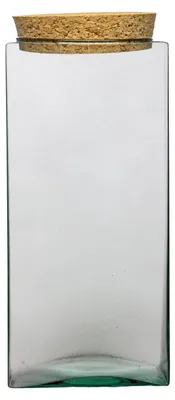 Produktbild von ecoglassworks Glasbehälter CARPINUS mit Korkverschluss, 25 x 11,5 cm