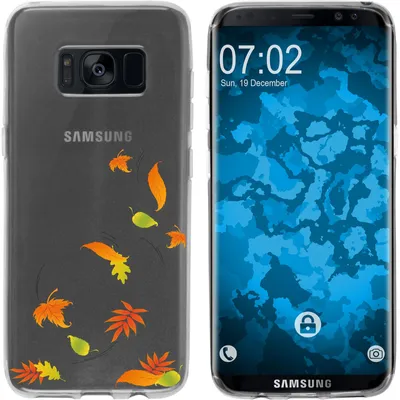 Produktbild von PhoneNatic Case kompatibel mit Samsung Galaxy S8 Plus Silikon-Hülle Herbst Blätter/Leaves M1