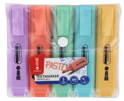 Obrázok produktu pre Zakreślacze pastelowe 5 kolorów MemoBe