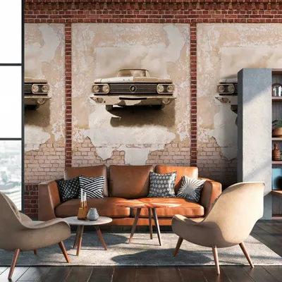Produktbild von Profhome 392431-GU Fototapete Ziegelstein braun beige rot creme 1,59 m x 2,8 m