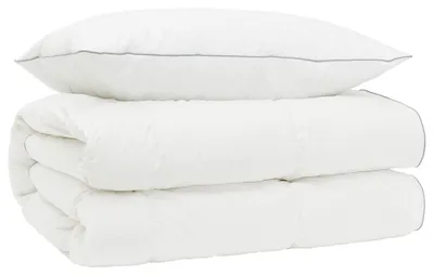 Immagine prodotto di vidaXL Set di piumini d'oca, 90% piumino, modello FULDA, 2 pezzi, 155 x 200 cm, colore bianco