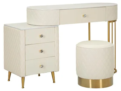 Produktbild von FURNLUX Konsolentisch Sharon Weiss 120cm / Hauptfarbe: Weiß / Abmessungen: 120 x 75 x 40 cm
