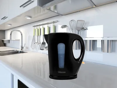 Produktbild von Tristar Wasserkocher Küchengeräte WK 3384 Kunststoff Schwarz Edelstahl Praktisch schnell