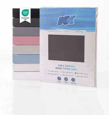 Obrázok produktu pre Bavlnené prestieradlo Jersey 180x200+30 cm, rôzne farby