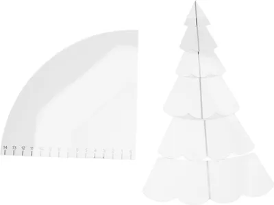 Image de Handmade Christmas Tree Quilting Set Transparent Acrylic DIY Sewing Pattern Template Ruler Tool Set for Bowl Mats Making M