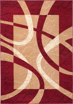 Image de Tapis DREAM Moderne Beige Crème Rouge Salon  200 x 300 cm