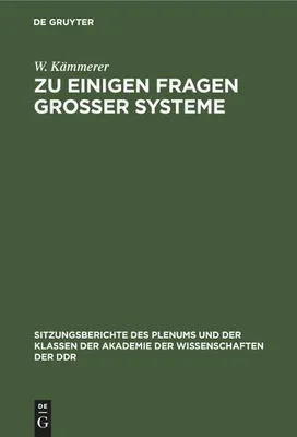 Produktbild von Zu einigen Fragen großer Systeme