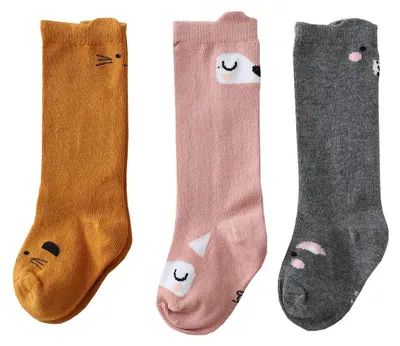 Obrázok produktu pre ZUBEE, detské ponožky pre dievčatá (0-24 mesiacov), veľkosť 1-3 roky, 3 páry