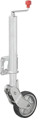 Immagine prodotto di Ruota di supporto, cerchione in metallo da 60 mm, pneumatico in gomma piena, capacità 500 kg