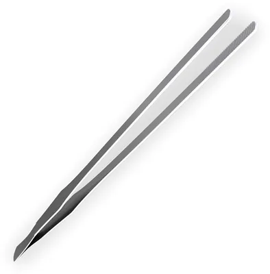 Zdjęcie produktu dla Pęseta ze stali nierdzewnej o długości 38 cm z ząbkowanymi końcówkami