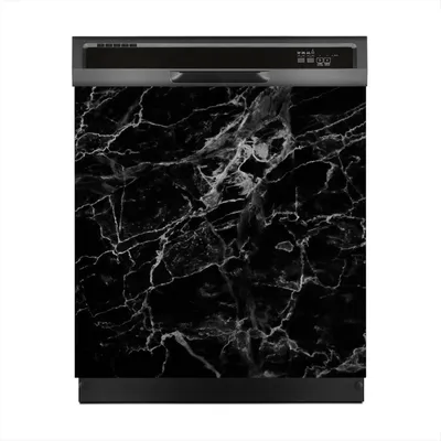Produktbild von Magnete Dekorative 60x60 cm Küche Magnetmatte Spülmaschine - schwarz Marmor